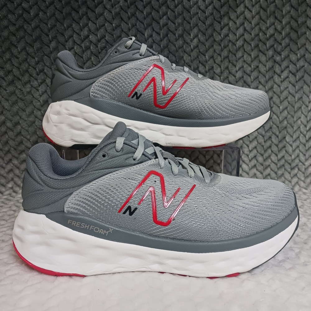 New Balance Fresh Foam X 840v1 Aluminum Grey Red Men's Running Shoes Size 8 Wide